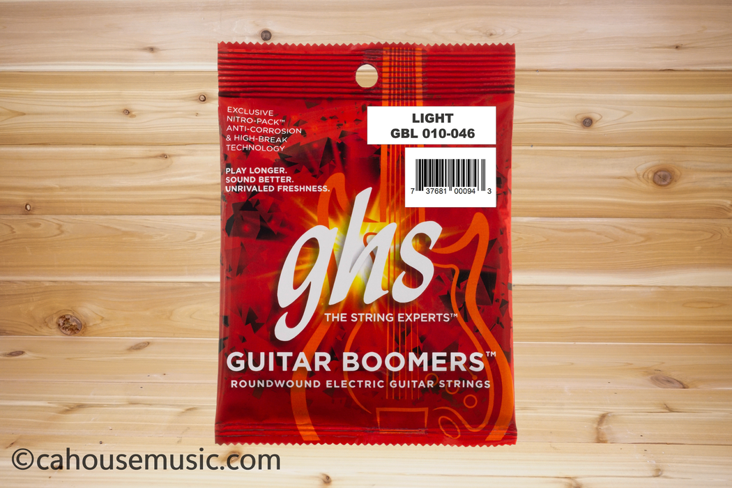 GHS Guitar Boomers GBL Electric Guitar Strings, Light (.010–.046)