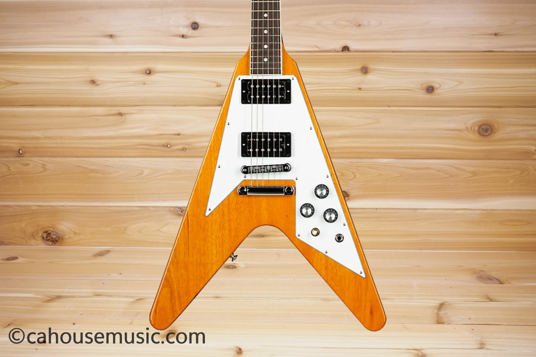 Gibson 70s Flying V Antique Natural Flying V Electric Guitar