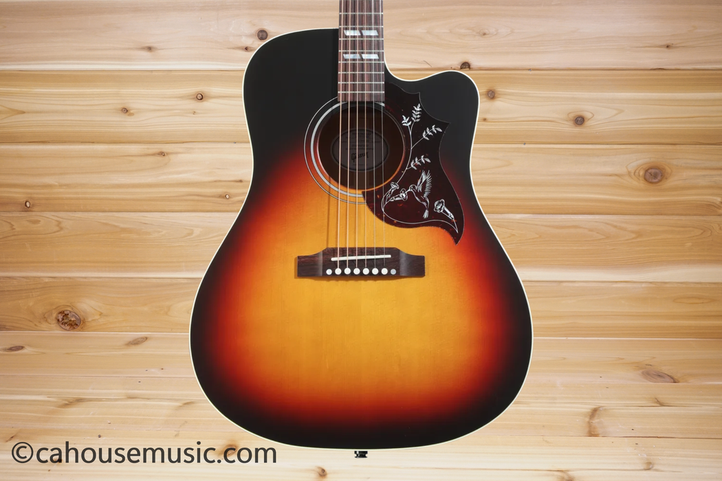 Gibson Hummingbird Studio EC Dreadnought Acoustic-Electric Guitar Tri-Burst Satin