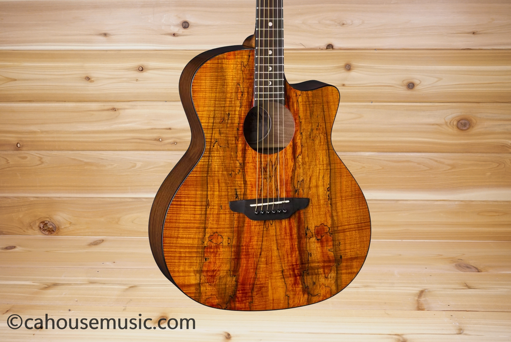 Luna Gypsy Exotic Spalt Grand Auditorium Acoustic Guitar