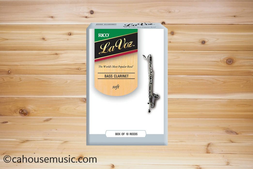 D'Addario La Voz Bass Clarinet Reeds, Soft, 10/Box