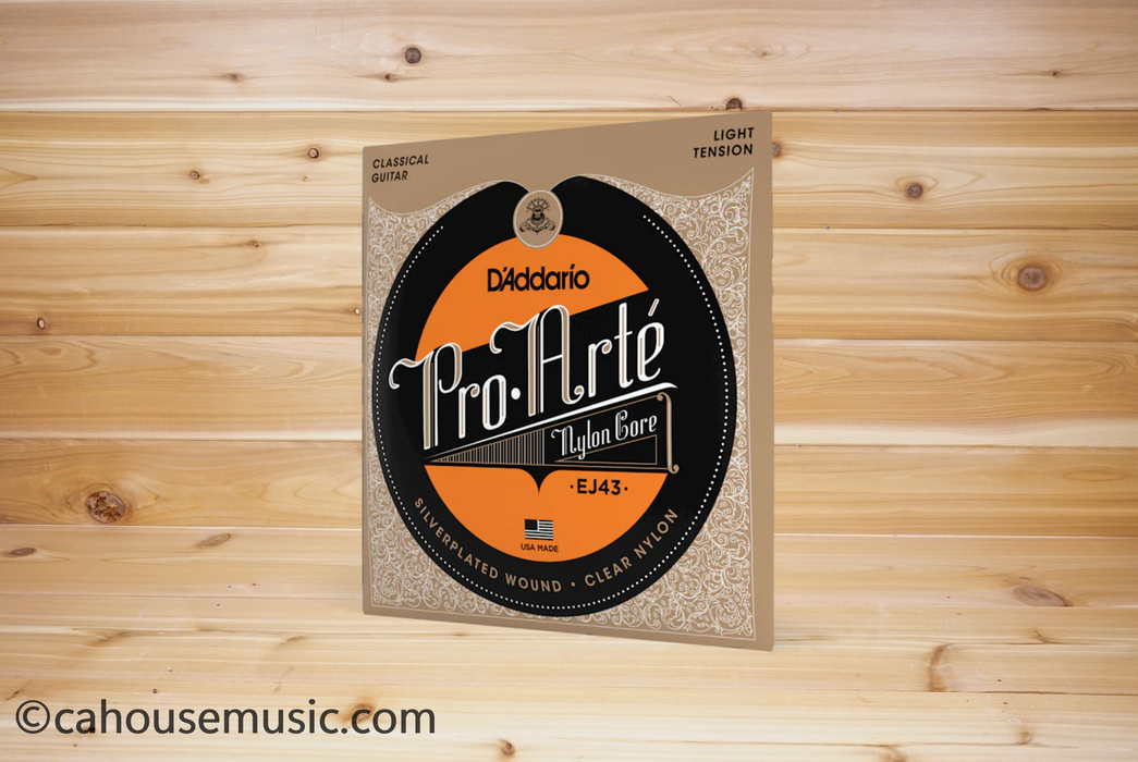 D'Addario EJ43 Pro-Arté Nylon Classical Guitar Strings, Light Tension