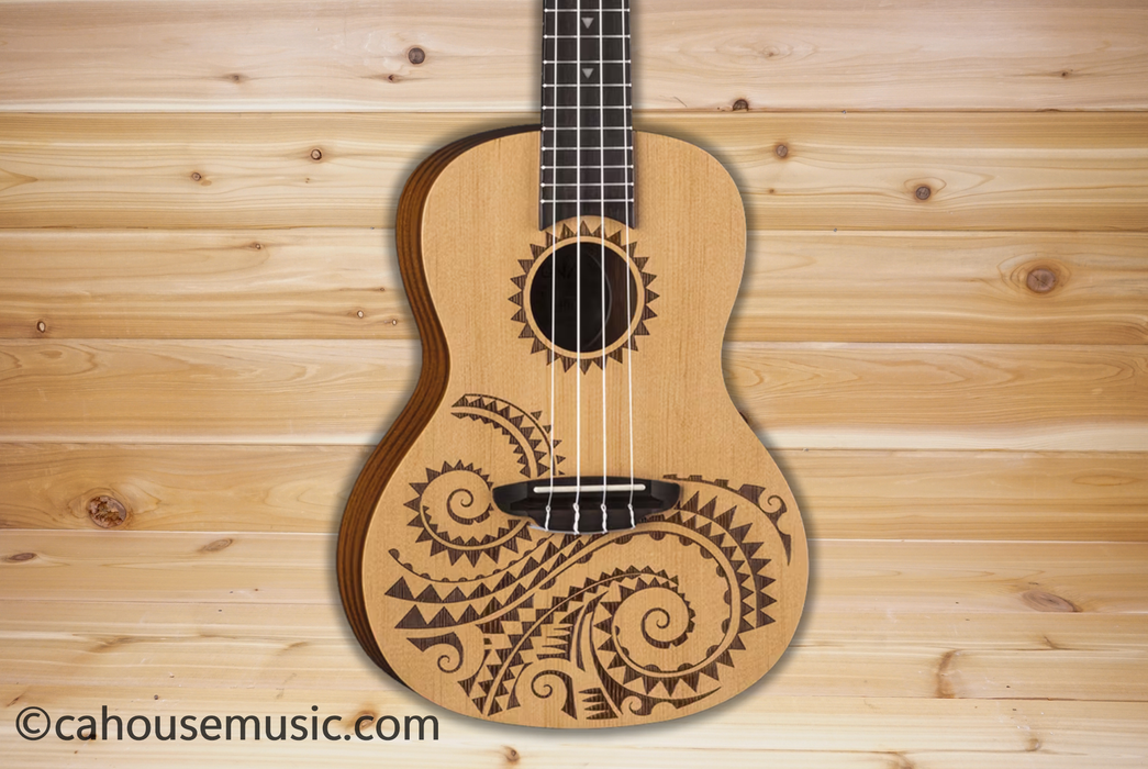 Luna Tattoo Spruce Concert Ukulele