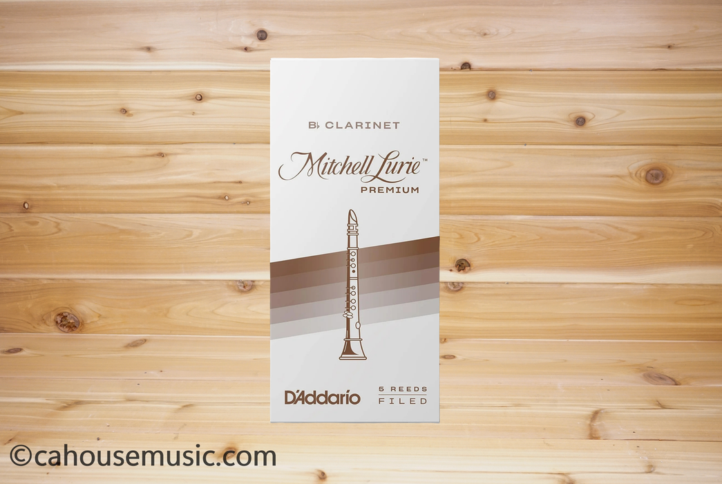 D'Addario Mitchell Lurie Premium Bb Clarinet Reeds, 5-Pack, Strength 3