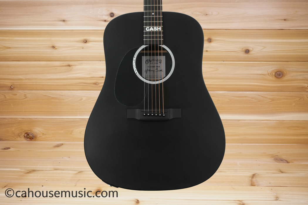 Martin DX Johnny Cash Left-Handed Dreadnought Acoustic-Electric Guitar Black