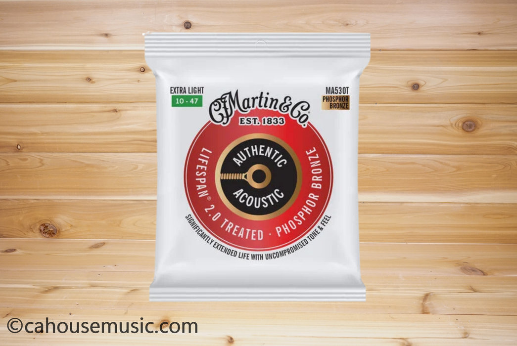 Martin MA530T Lifespan 2.0 Phosphor Bronze Extra Light Acoustic Guitar Strings