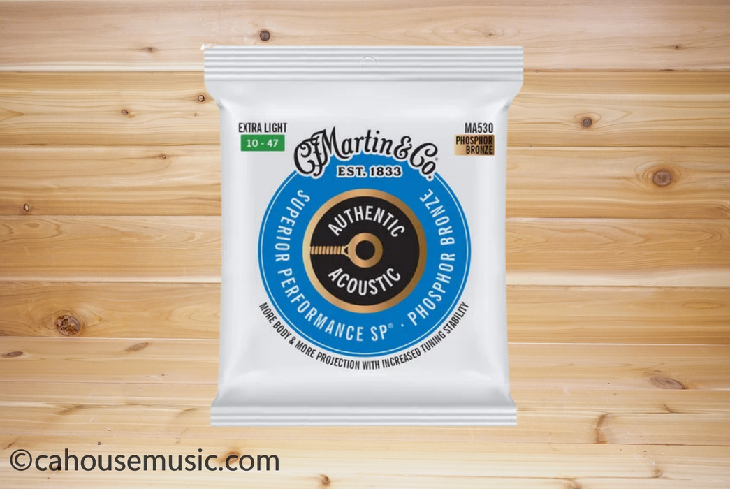Martin Authentic Acoustic Lifespan 2.0 Phosphor Bronze Guitar Strings Custom Light