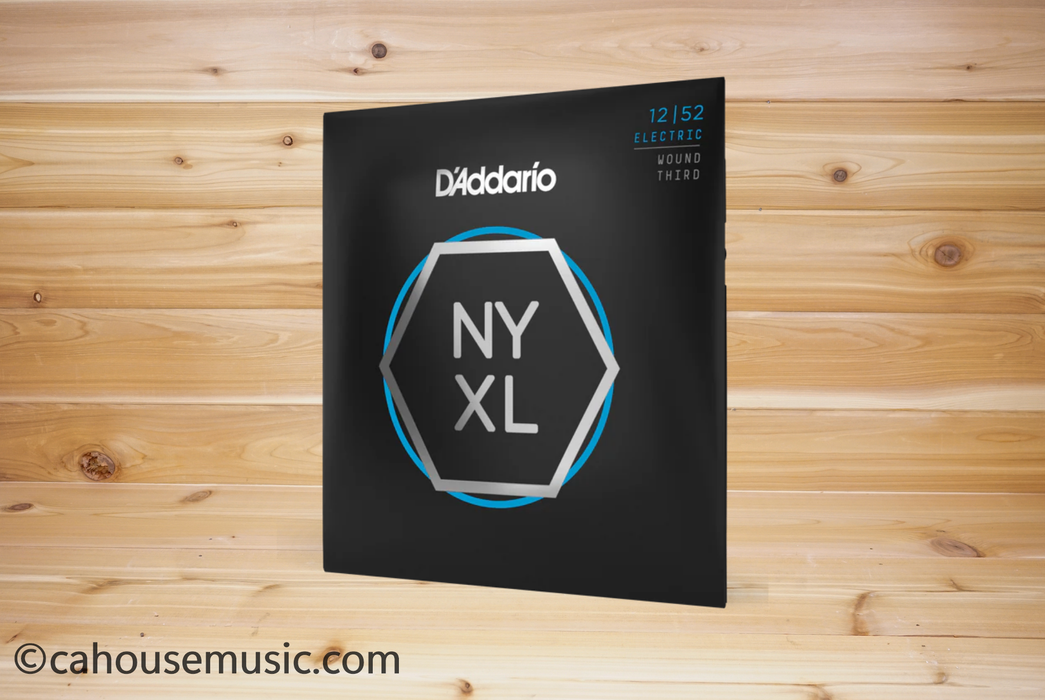 D'Addario NYXL1252W Nickel Wound Electric Guitar Strings Light with Wound 3rd 12-52