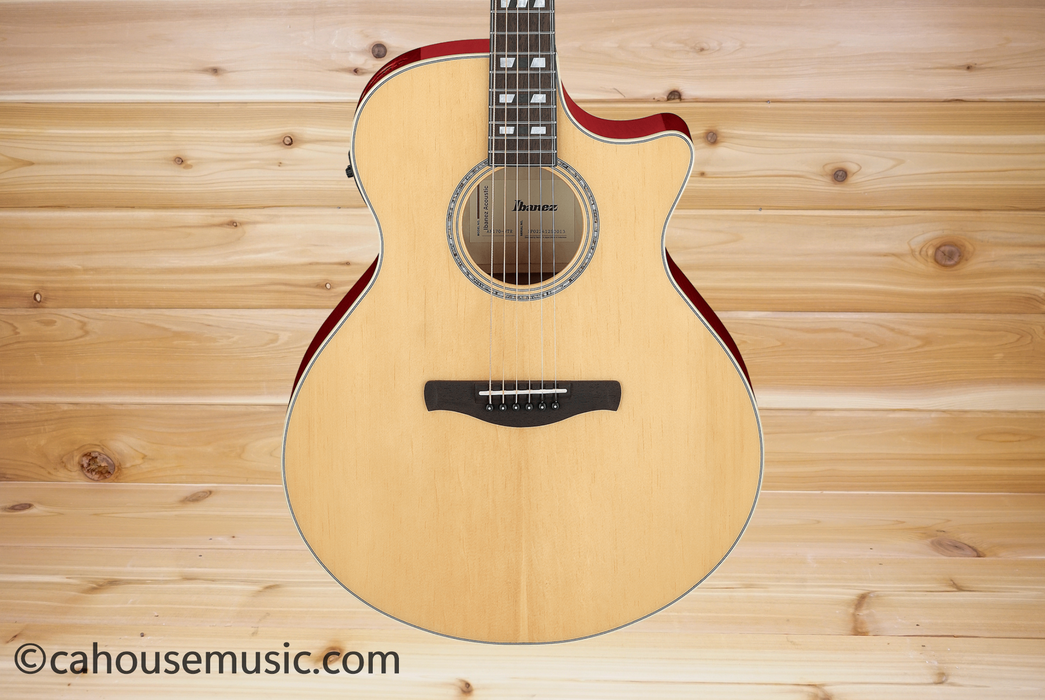 Ibanez AE170 Grand Auditorium Acoustic-Electric Guitar Natural/Trans Red