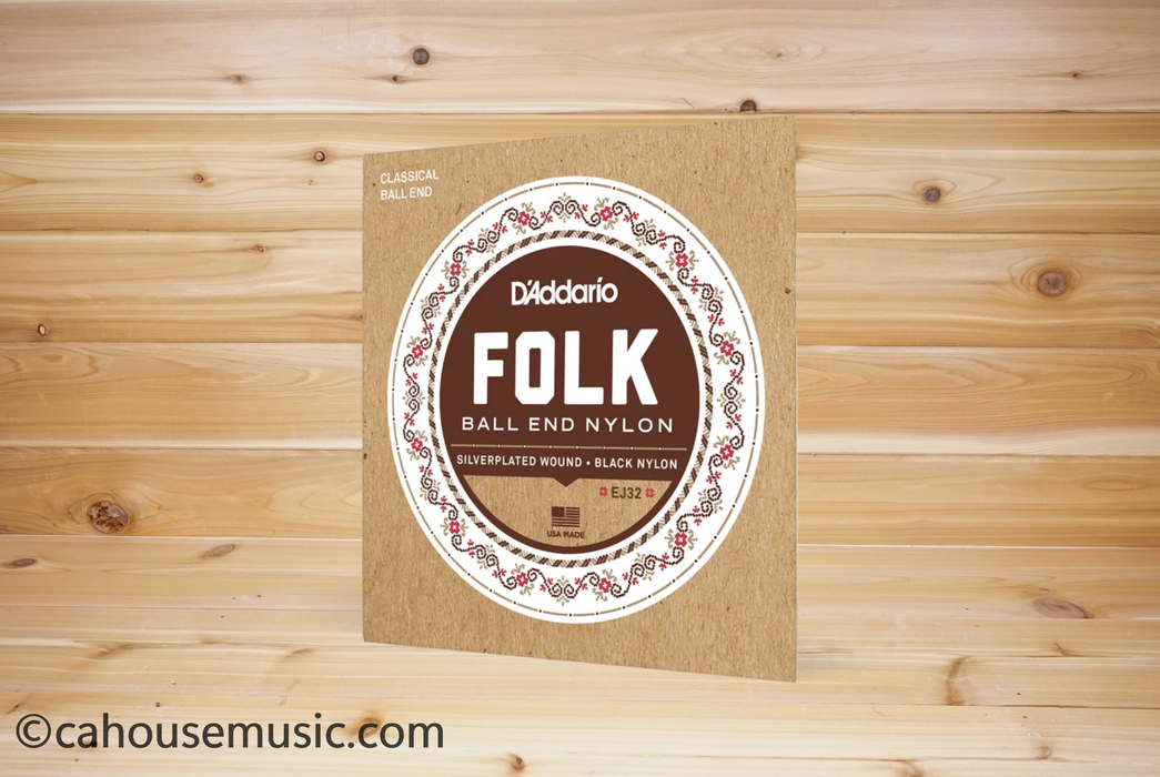 D'Addario EJ32 Folk Nylon Ball End Guitar Strings