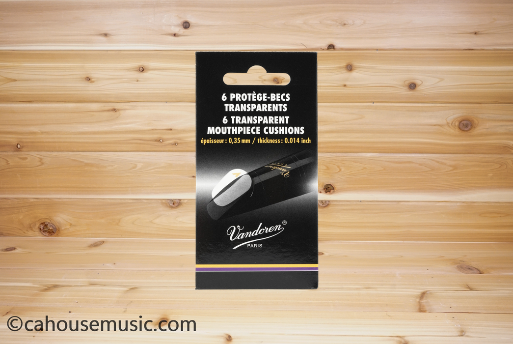 Vandoren VMC6 Clear Thin Mouthpiece Cushions 6-Pack