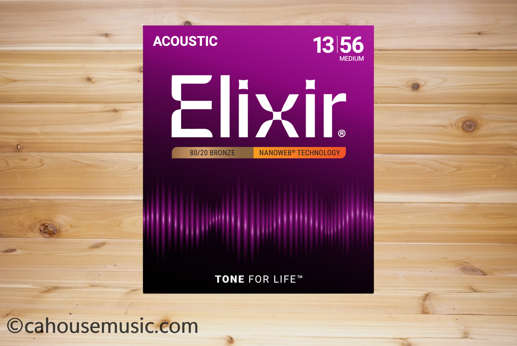 Elixir Nanoweb Phosphor Bronze Acoustic Guitar Strings Extra Light