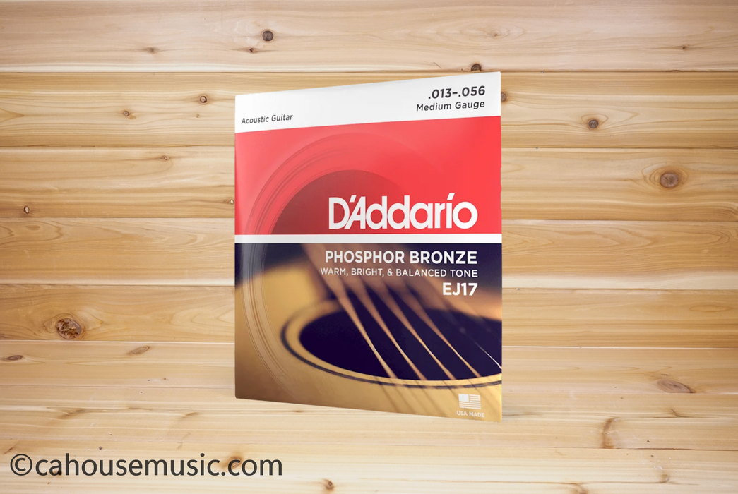 D'Addario EJ17 Phosphor Bronze Acoustic Guitar Strings, Medium