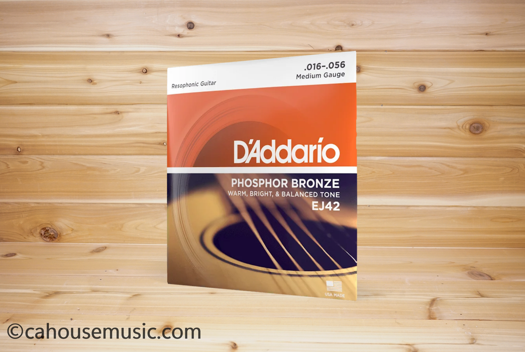 D'Addario EJ42 Phosphor Bronze Resophonic Guitar Strings