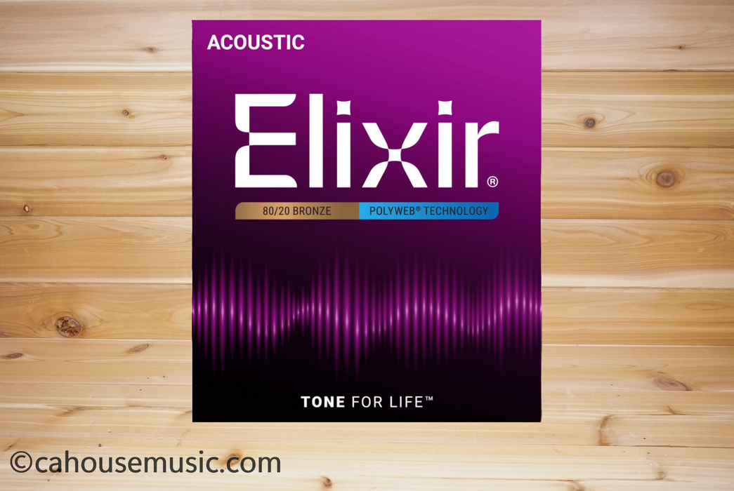 Elixir Polyweb 80/20 Bronze Acoustic Guitar Strings Extra Light