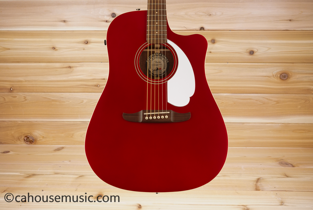 Fender Redondo Player Acoustic-Electric Guitar Candy Apple Red