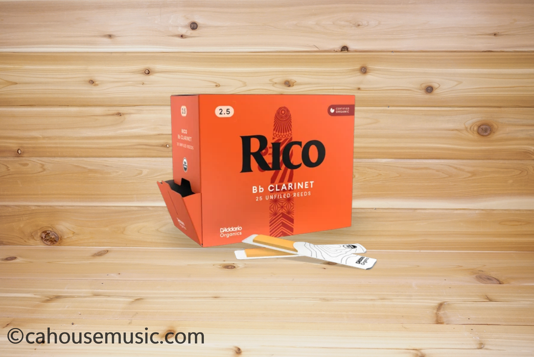 Rico by D'Addario Bb Clarinet Reeds, Strength 2.5, 25-Count