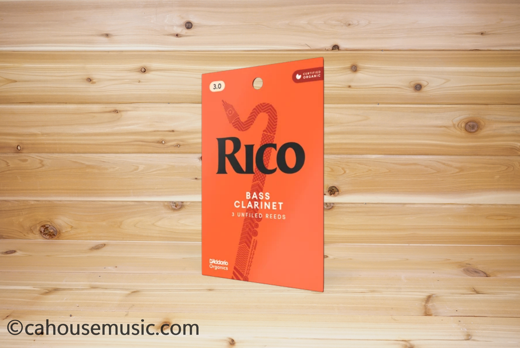 Rico by D'Addario Bass Clarinet Reeds, Strength 3.0 - 3 Pack