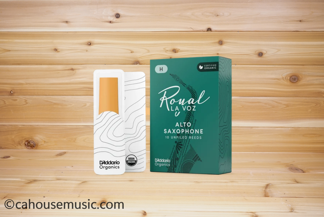 Royal La Voz Organic Alto Saxophone Reeds Medium Hard 10-Pack