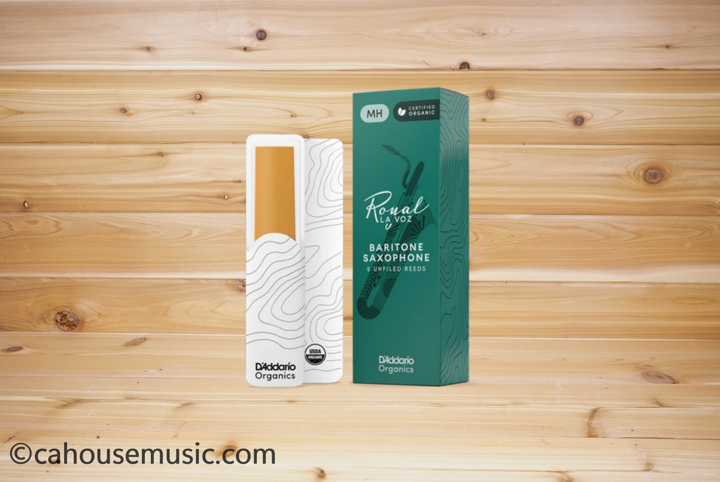 D'Addario La Voz Organic Baritone Saxophone Reeds Medium Hard 5-Pack