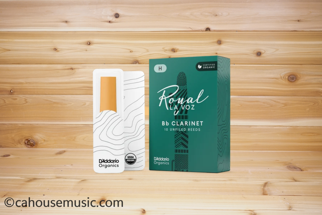 D'Addario Royal La Voz Organic Bb Clarinet Reeds Hard 10-Pack