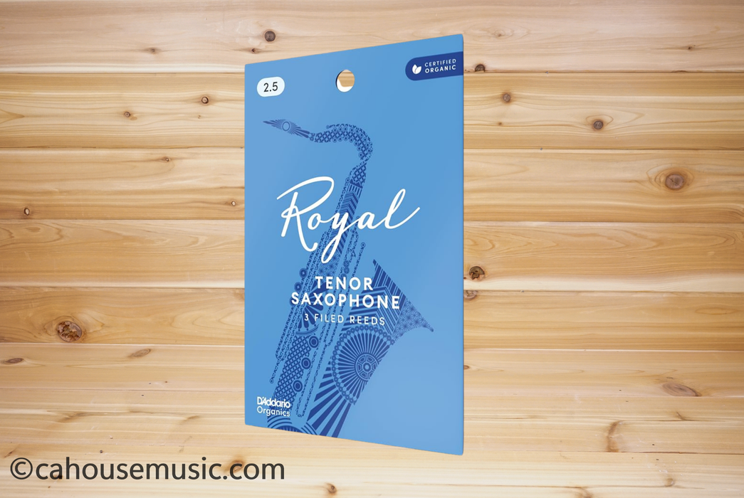 Royal by D'Addario Tenor Saxophone Reeds Strength 2.5, 3-Pack