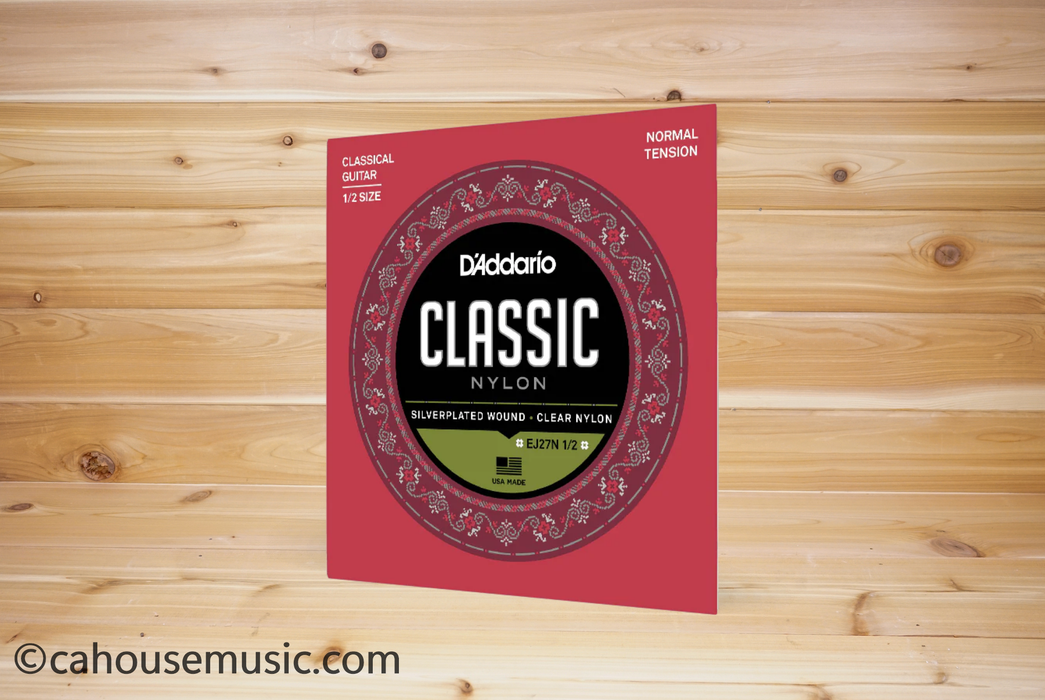 D'Addario EJ27N 1/2 Classic Nylon Classical Guitar Strings, Normal Tension