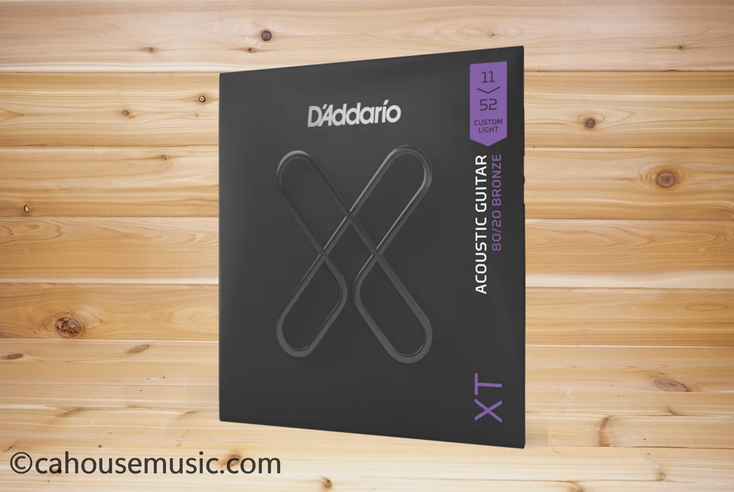 D'Addario XT Phosphor Bronze Acoustic Guitar Strings Custom Light 11-52