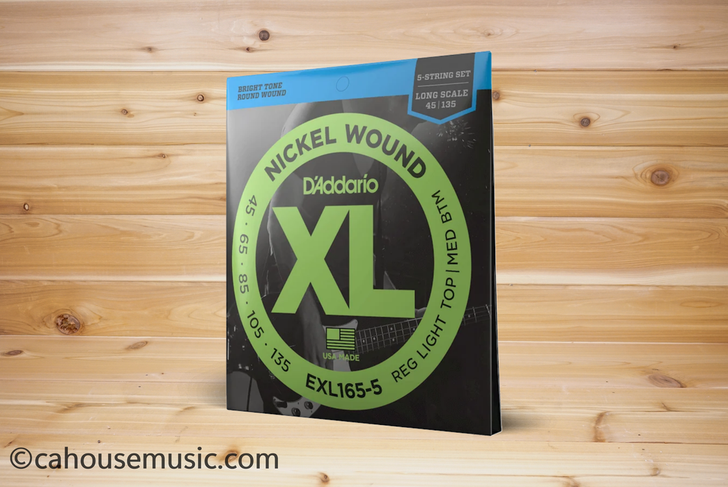 D'Addario EXL165-5 Nickel Wound Bass Guitar Strings 5-String