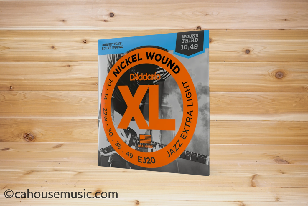 D'Addario EJ20 XL Nickel Wound Jazz Extra Light Electric Guitar Strings