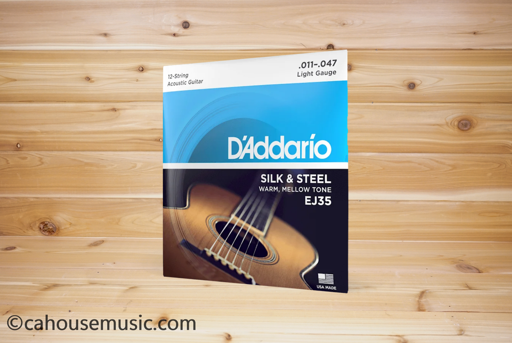D'Addario EJ35 Silk & Steel 12-String Acoustic Guitar Strings