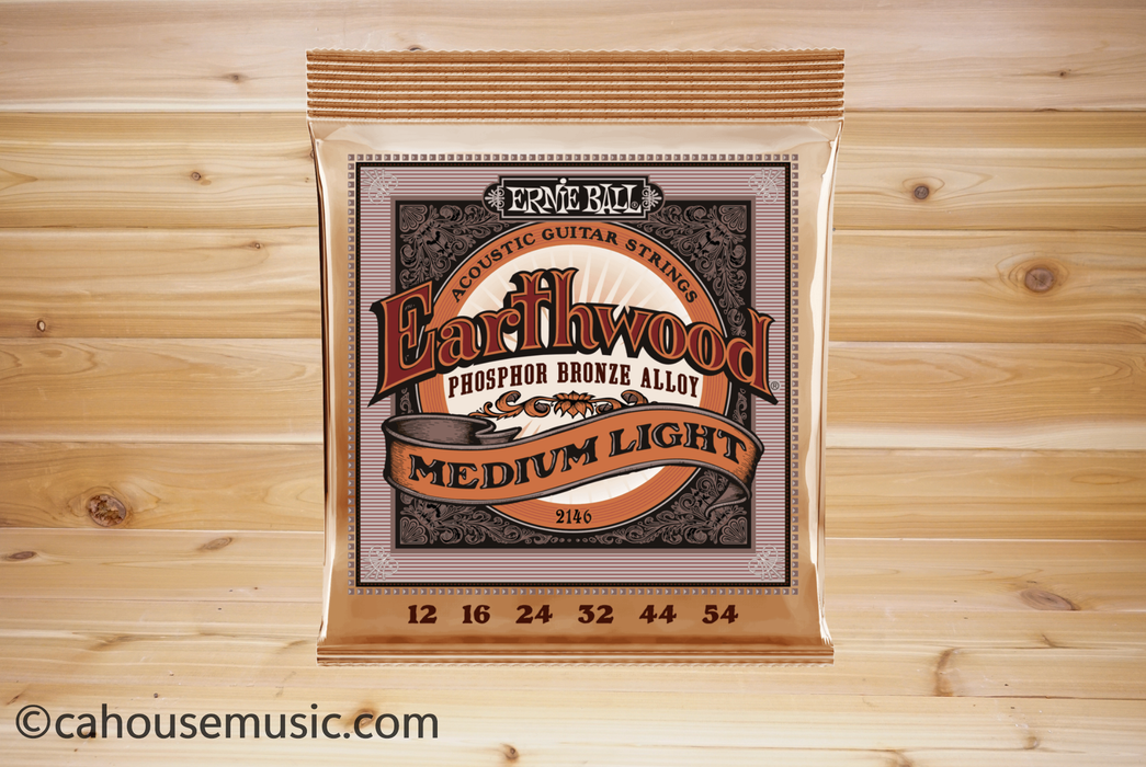 Ernie Ball Earthwood Medium Light Phosphor Bronze Acoustic Guitar Strings