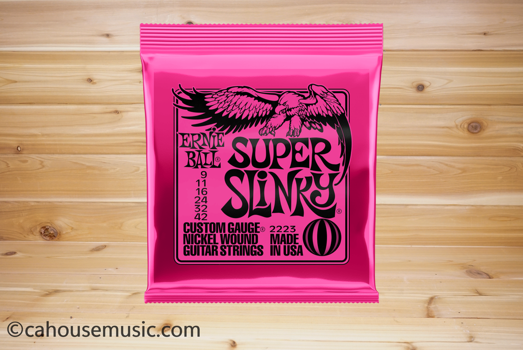 Ernie Ball Super Slinky Nickel Wound Electric Guitar Strings 9-42