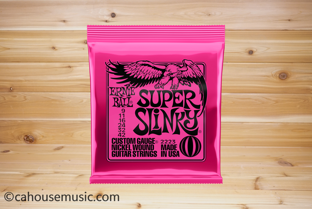 Ernie Ball Super Slinky Nickel Wound Electric Guitar Strings 9-42