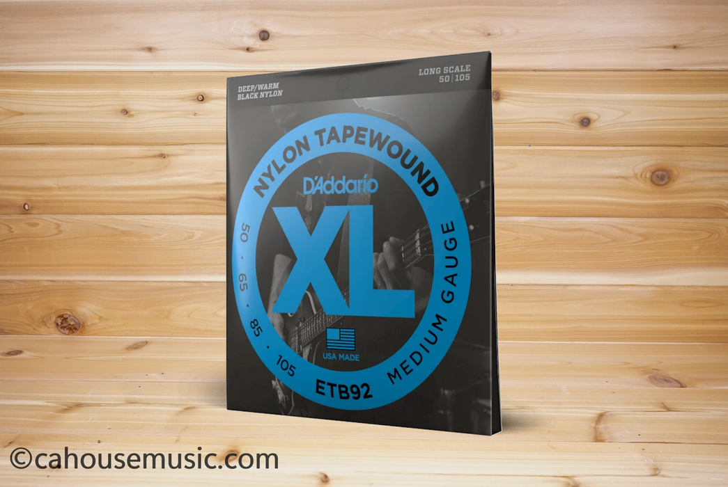 D'Addario ETB92 XL Nylon Tapewound Bass Guitar Strings