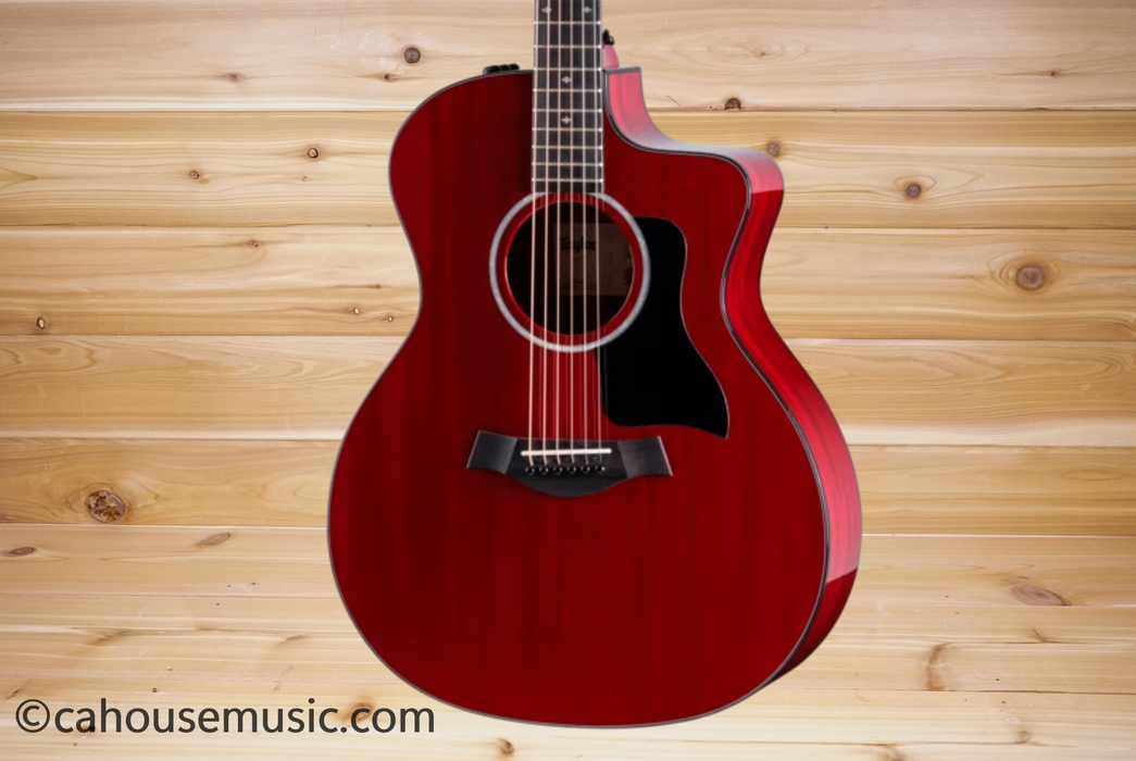 Taylor 224ce Plus Special Edition Grand Auditorium Acoustic-Electric Guitar Trans Red