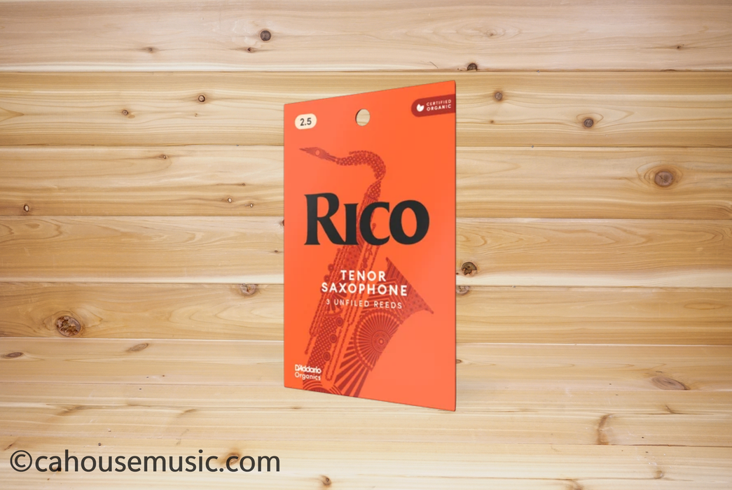 D'Addario Rico Tenor Saxophone Reeds Strength 2.5, 3-Pack