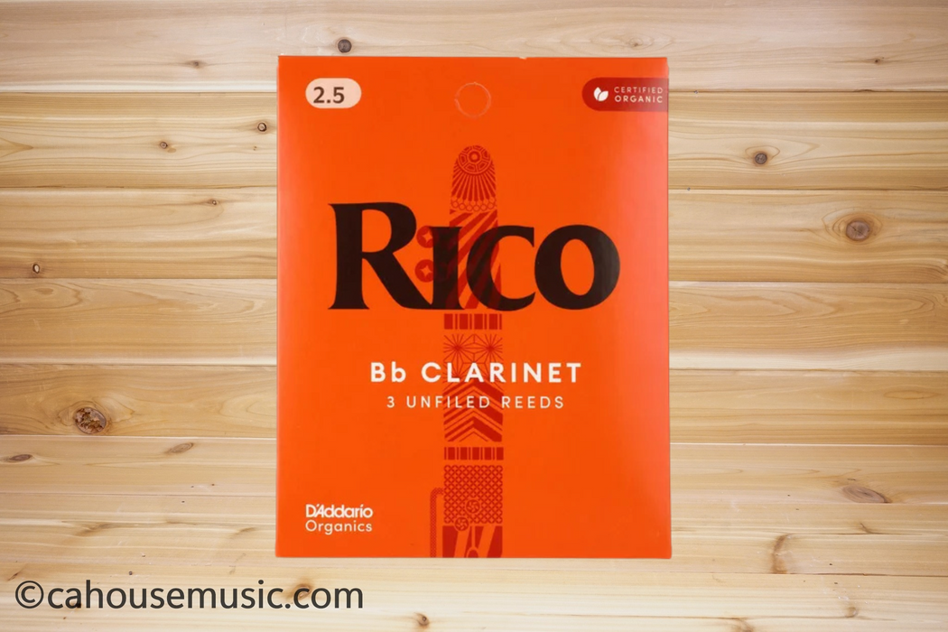 Rico by D'Addario Bb Clarinet Reeds Strength 2.5 3-Pack