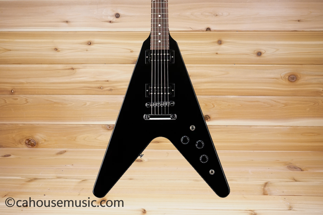 Gibson 80s Flying V Ebony Flying V Electric Guitar