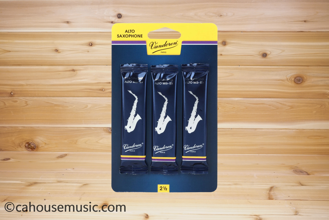 Vandoren SR2125/3V Traditional Alto Saxophone Reeds Strength 2.5 - 3-Pack