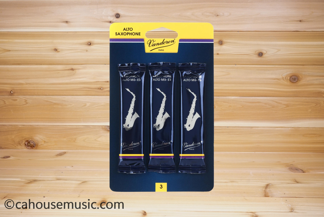 Vandoren SR213 Traditional Alto Saxophone Reeds Strength 3 - 3 Pack