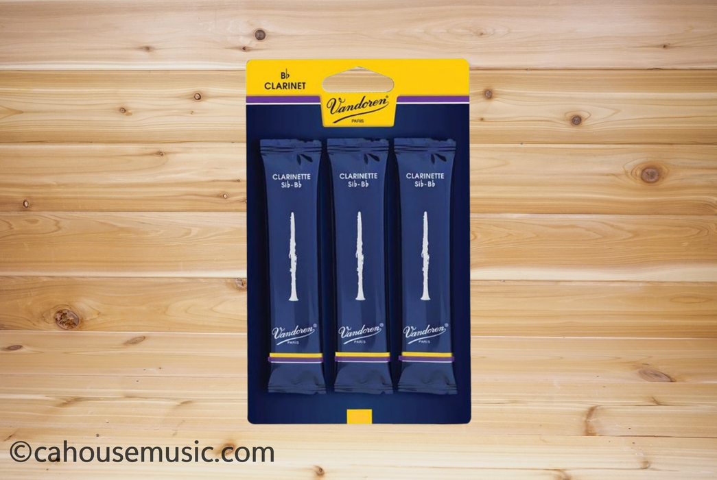 Vandoren CR1025/3V Traditional Bb Clarinet Reed Strength 2.5 - 3 Pack