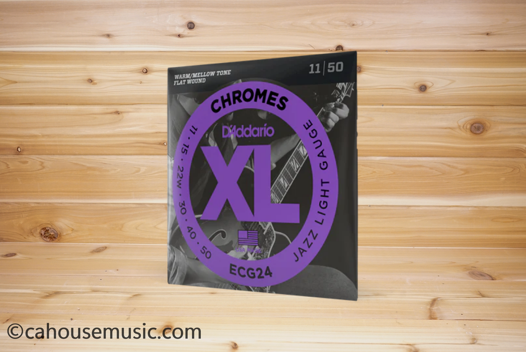 D'Addario ECG24 XL Chromes Flatwound Electric Guitar Strings