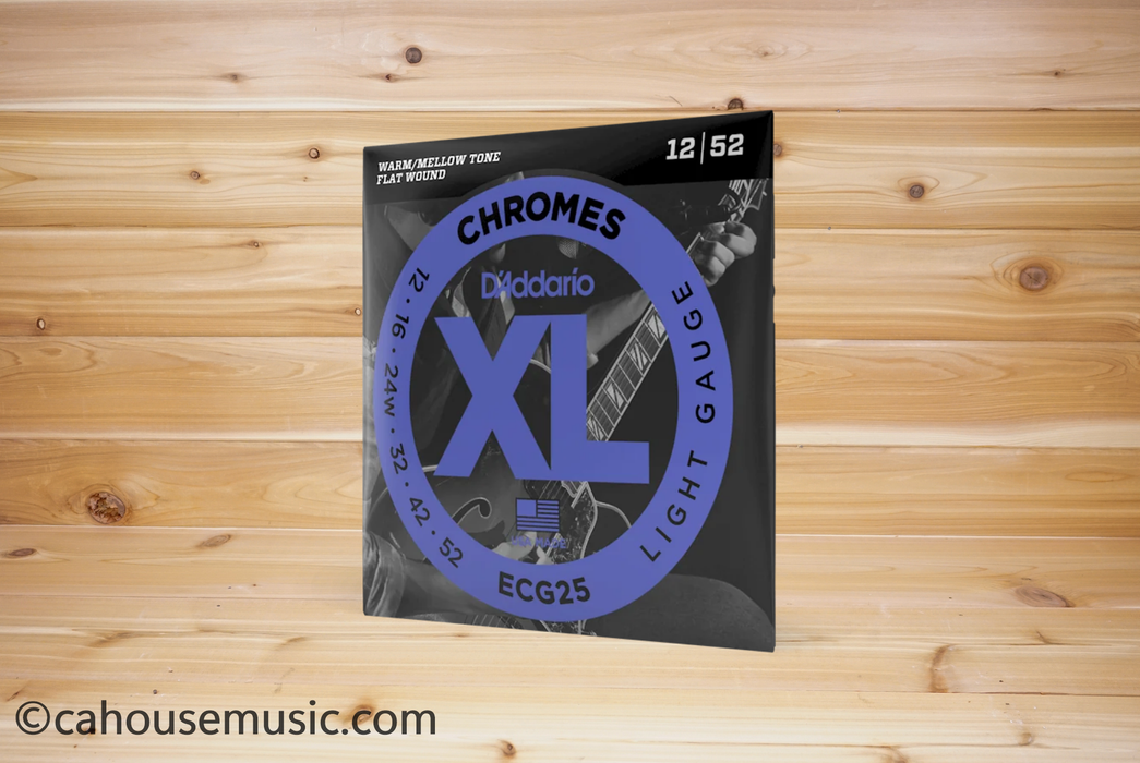 D'Addario ECG25 XL Chromes Flatwound Electric Guitar Strings