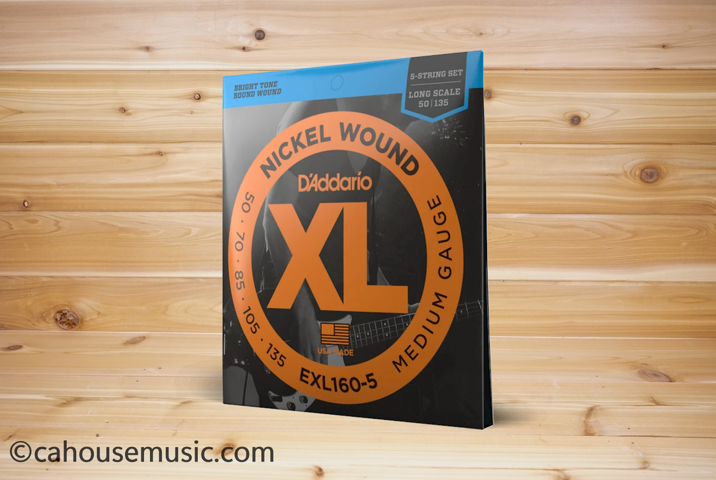 D'Addario EXL160-5 XL Nickel Round Wound 5-String Bass Strings