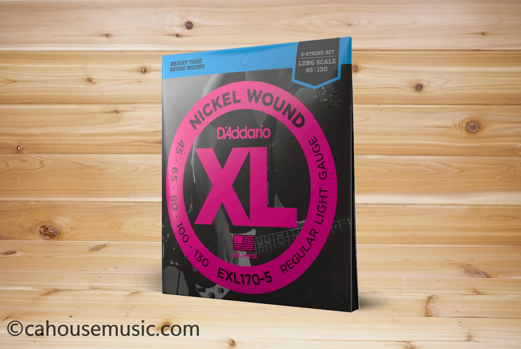 D'Addario EXL170-5 XL Nickel Round Wound 5-String Bass Strings