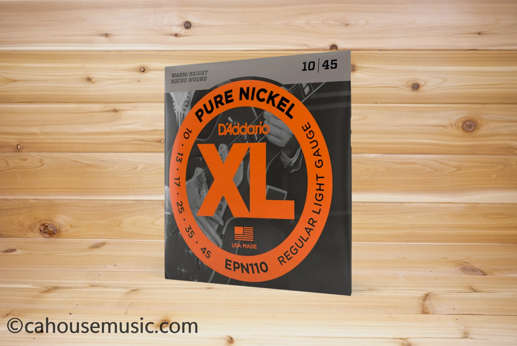 D'Addario EPN110 XL Pure Nickel Round Wound Electric Guitar Strings