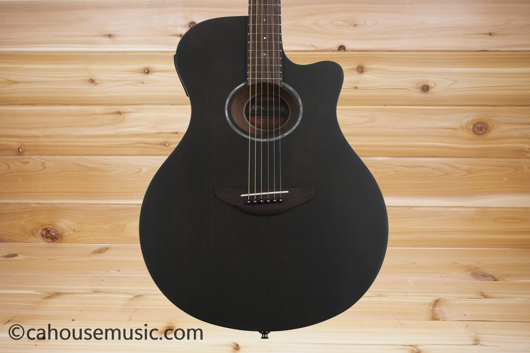 Yamaha APX600M Thinline Cutaway Acoustic-Electric Guitar Smokey Black