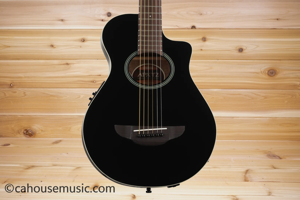 Yamaha APXT2 Black 3/4-Size Thinline Cutaway Acoustic-Electric Guitar