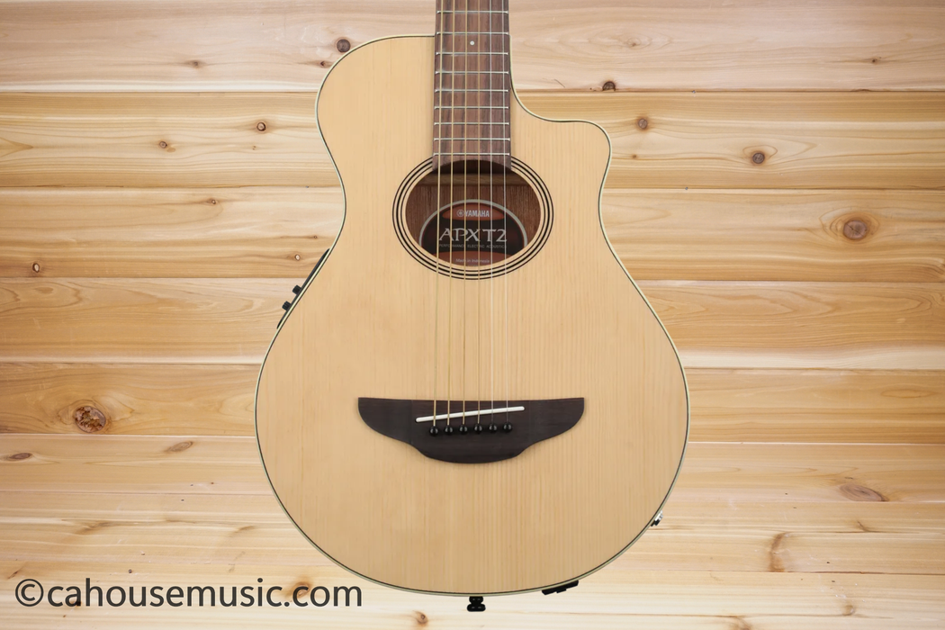 Yamaha APXT2EW Natural Thinline Cutaway 3/4-Size Acoustic-Electric Guitar